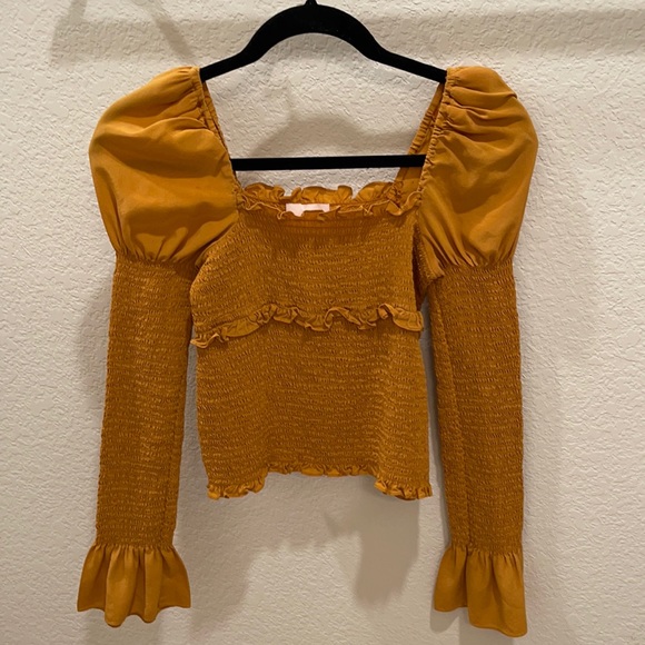 Cinq a’ Sept mustard top XXS - Picture 1 of 5